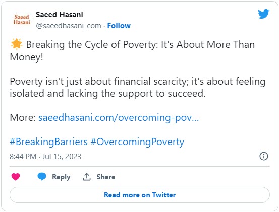 Overcoming poverty