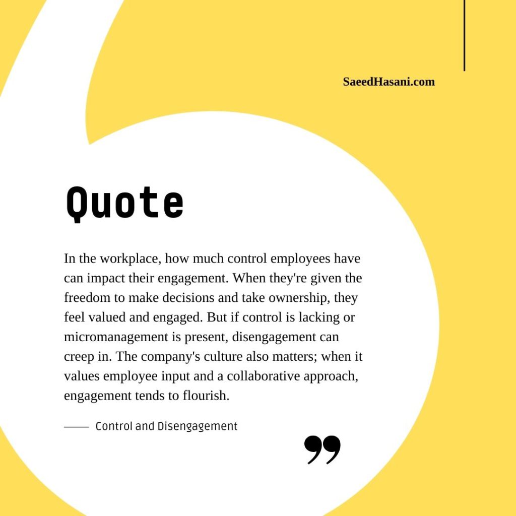 Control and Disengagement